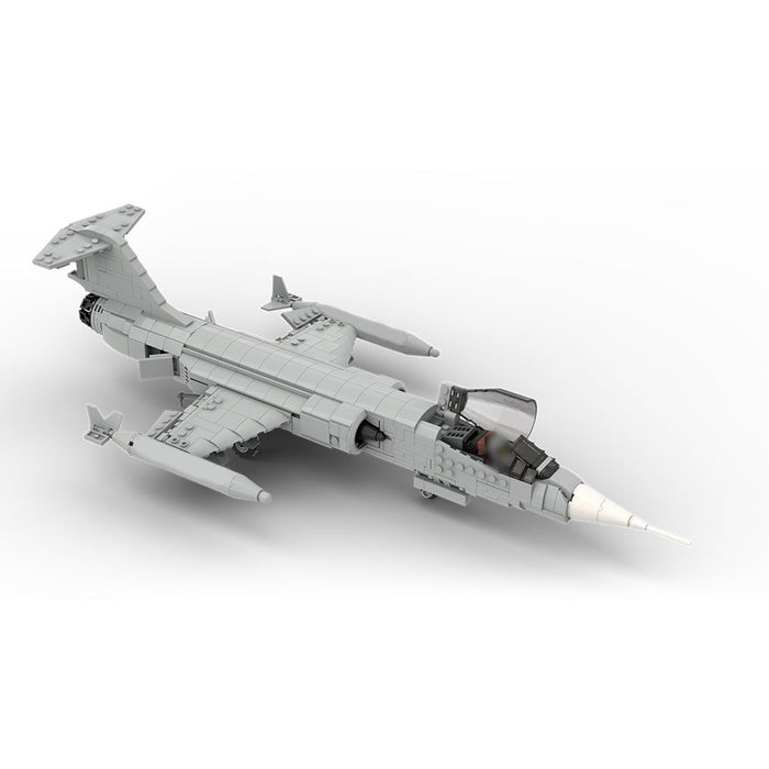 MOC - 242444 1/35 Scale F - 104 StarFighter Building Blocks - LesDiy - building blocks -