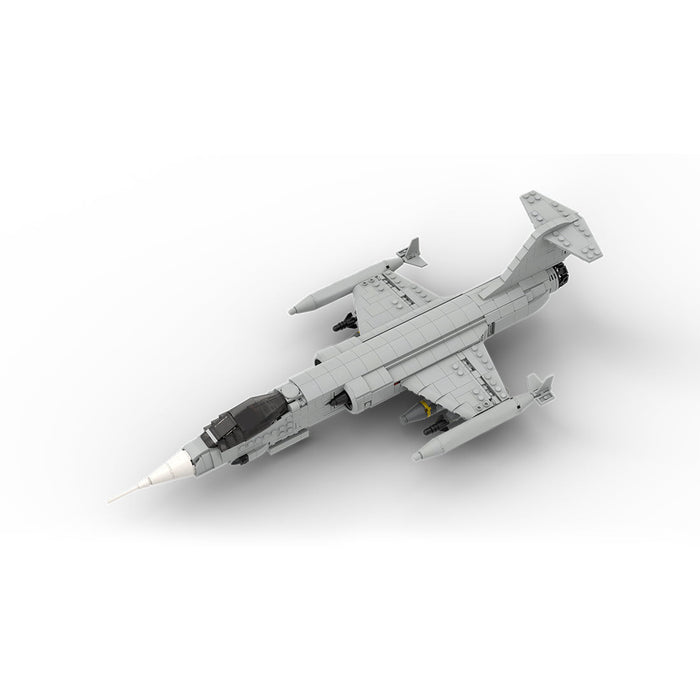 MOC - 242444 1/35 Scale F - 104 StarFighter Building Blocks - LesDiy - building blocks -