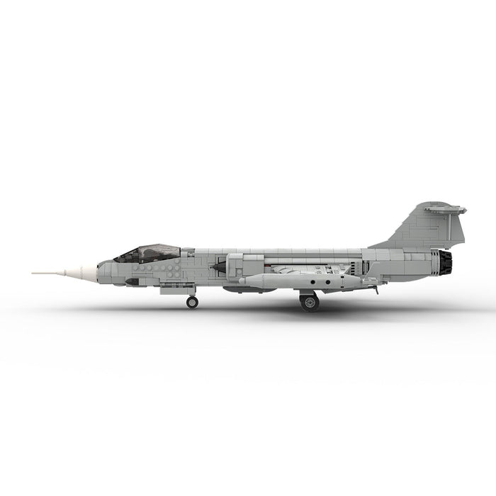 MOC - 242444 1/35 Scale F - 104 StarFighter Building Blocks - LesDiy - building blocks -