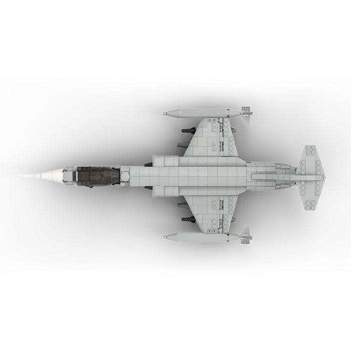 MOC - 242444 1/35 Scale F - 104 StarFighter Building Blocks - LesDiy - building blocks -