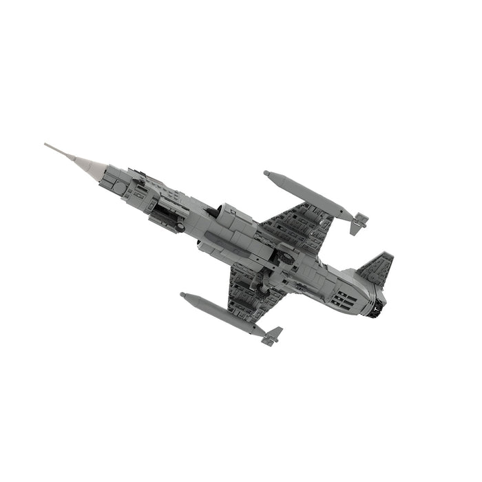 MOC - 242444 1/35 Scale F - 104 StarFighter Building Blocks - LesDiy - building blocks -