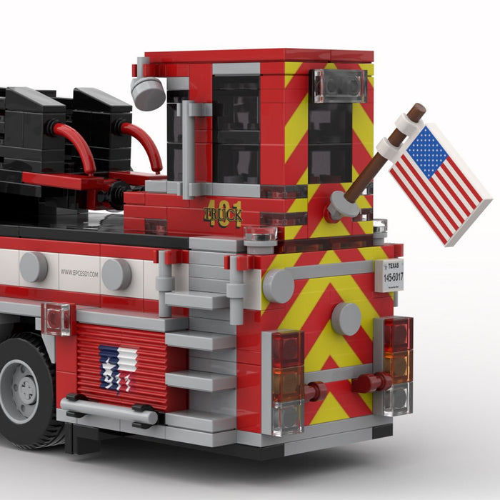 MOC - 242542 2023 Pierce Quantum Tiller Ladder Fire Truck El paso County Building Blocks - LesDiy - MOC -