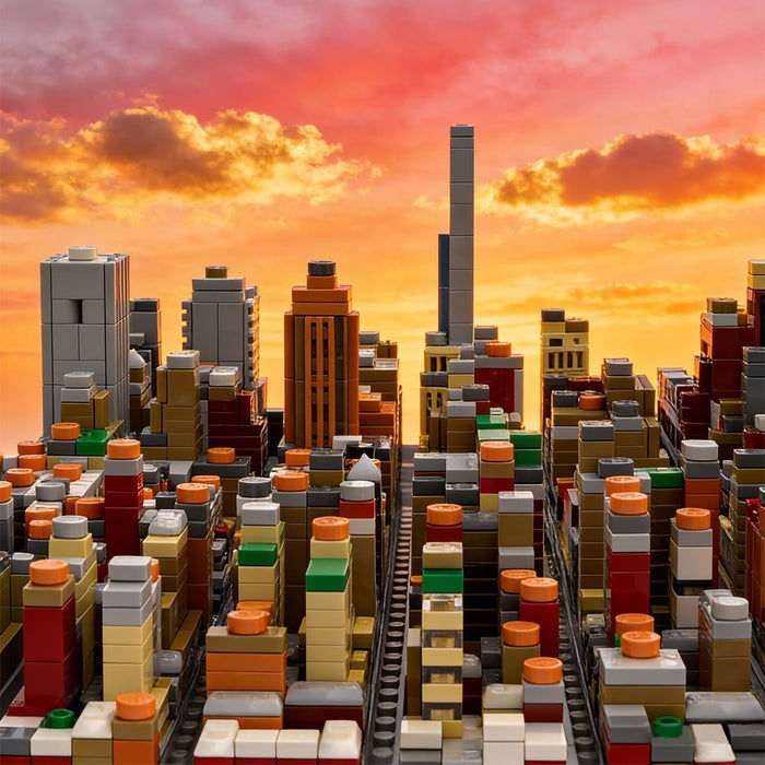 MOC - 243095 1/2000 Scale Manhattan Midtown Garment District Building Blocks - LesDiy - Building Blocks -