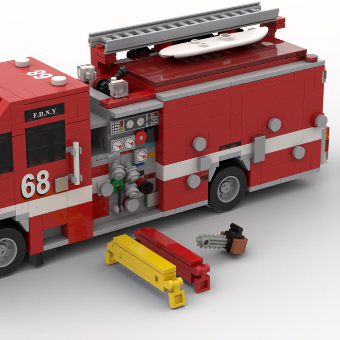 MOC-248452 Pierce Arrow XT Fire Engine Building Blocks-LesDiy-MOC-