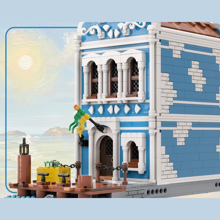 MOC - 251241 Crossed Swords Tavern Building Blocks - LesDiy - Blue