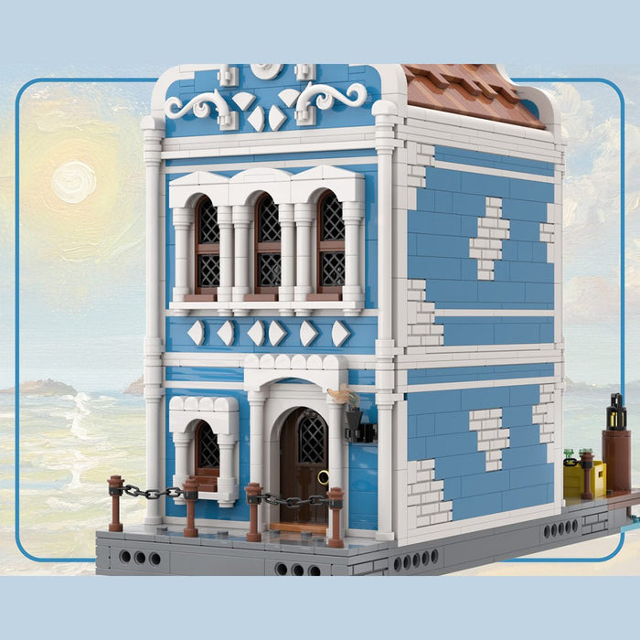 MOC - 251241 Crossed Swords Tavern Building Blocks - LesDiy - Blue