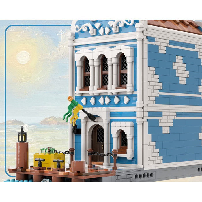 MOC - 251241 Crossed Swords Tavern Building Blocks - LesDiy - Blue