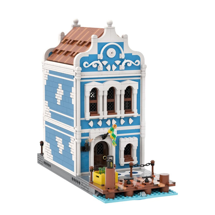 MOC - 251241 Crossed Swords Tavern Building Blocks - LesDiy - Blue