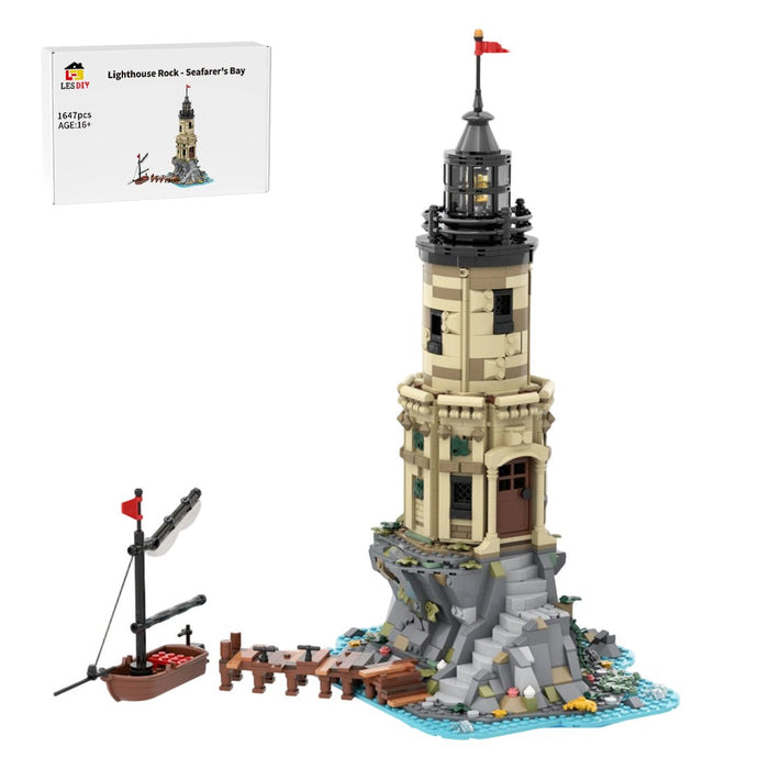 MOC - 253560 Lighthouse Rock Building Blocks - LesDiy -