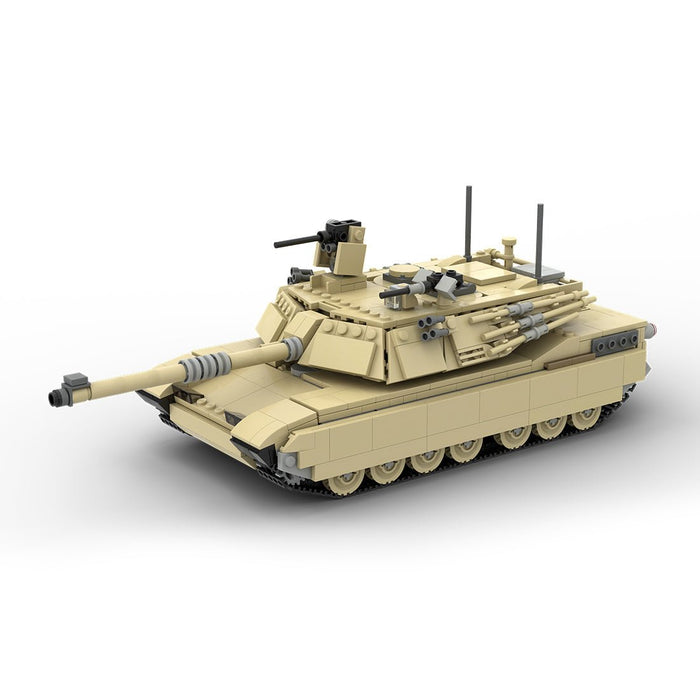 MOC - 25419 M1A2 Abrams TANK | 1:33 Minifigure Scale - LesDiy - Green