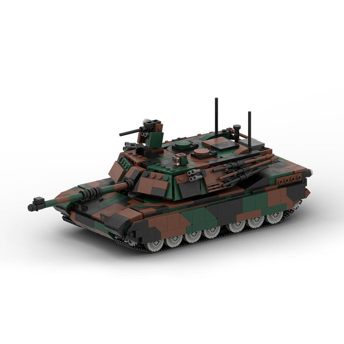 MOC - 25419 M1A2 Abrams TANK | 1:33 Minifigure Scale - LesDiy - Tan