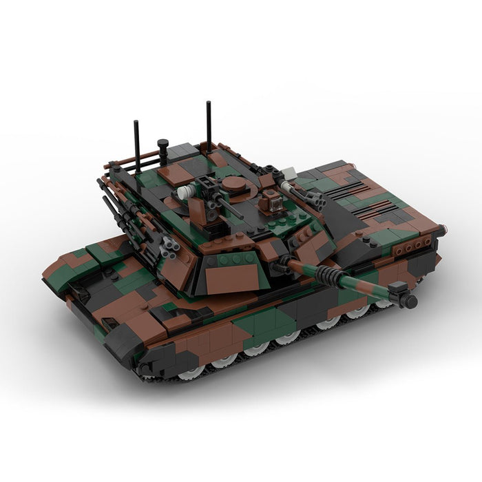 MOC - 25419 M1A2 Abrams TANK | 1:33 Minifigure Scale - LesDiy - Tan