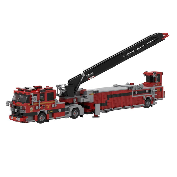 MOC-254378 Pierce Arrow XT Tiller Fire Truck Building Blocks-LesDiy-MOC-