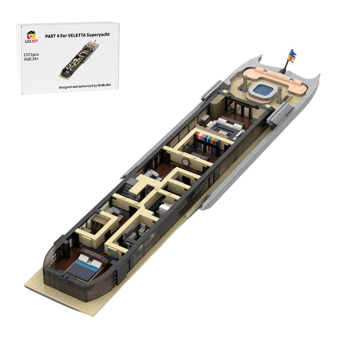 MOC - 254412 VELETTA Superyacht Modular IV Building Blocks - LesDiy -