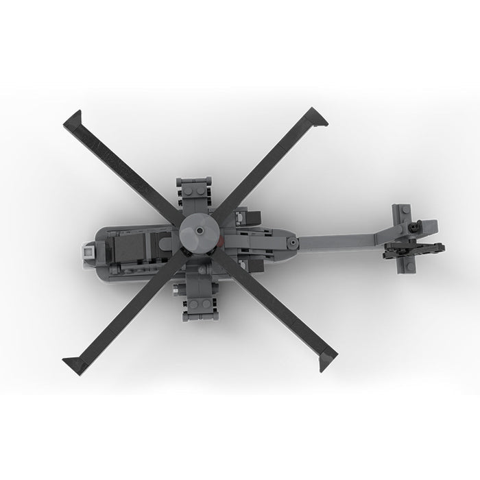 MOC - 254665 US Attack Helicopter - 1:70 Scale Building Blocks - LesDiy -