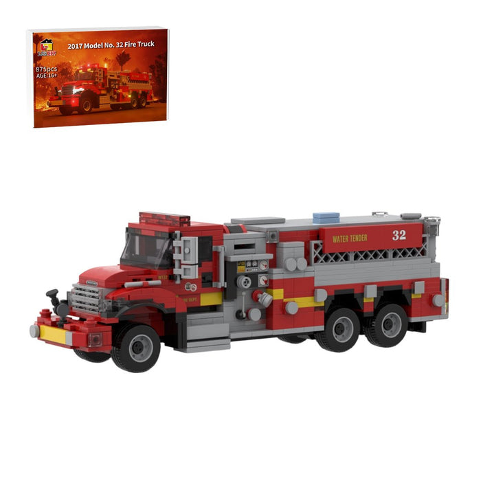 MOC-254855 2017 Rosenbauer Freightliner Tender L.A County FD Building Blocks-LesDiy-MOC-