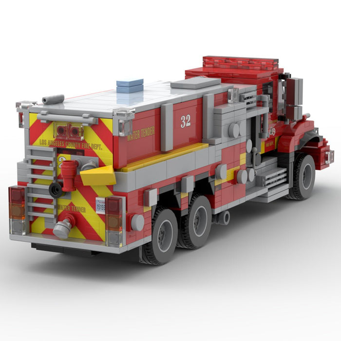 MOC-254855 2017 Rosenbauer Freightliner Tender L.A County FD Building Blocks-LesDiy-MOC-