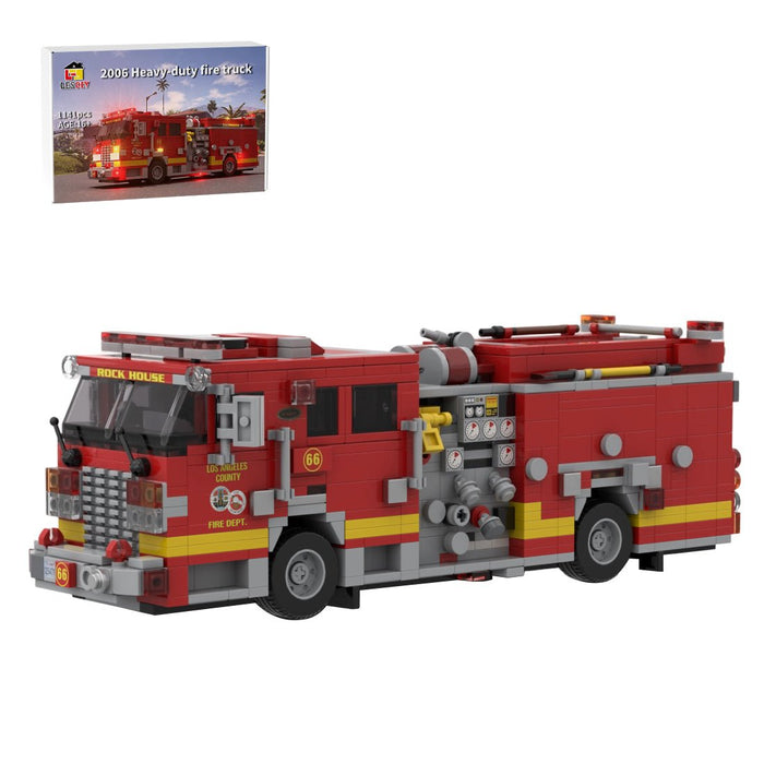 MOC-255001 2006 KME Predator Severe Fire Engine LACoFD Building Blocks-LesDiy-MOC-