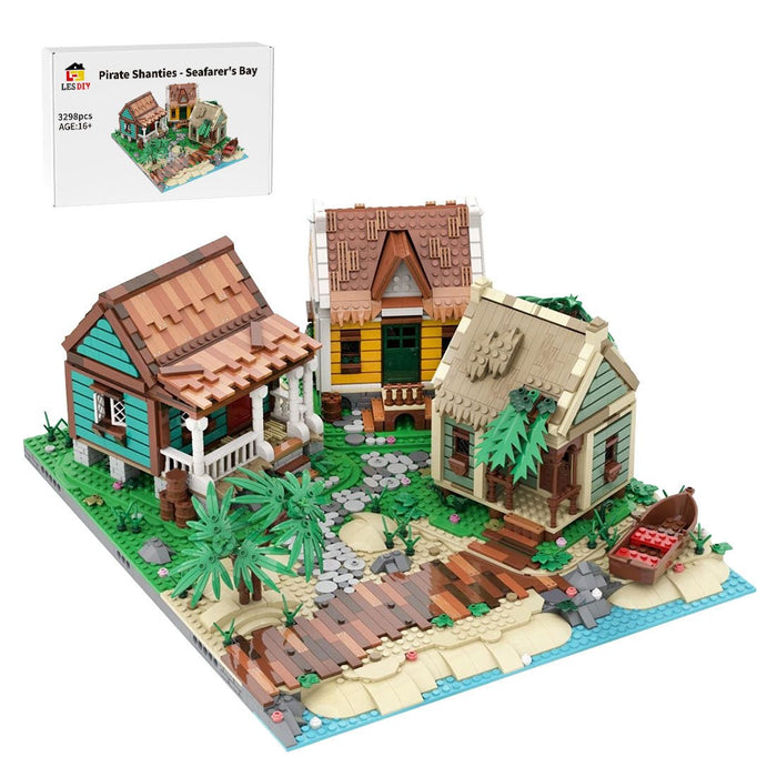 MOC - 255143 Pirate Harbor Shack Building Blocks Set - LesDiy -