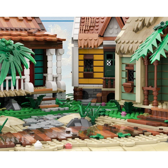 MOC - 255143 Pirate Harbor Shack Building Blocks Set - LesDiy -