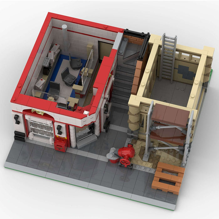 MOC-255310 Post Office & Construction Site Modular Building Blocks-LesDiy-MOC-