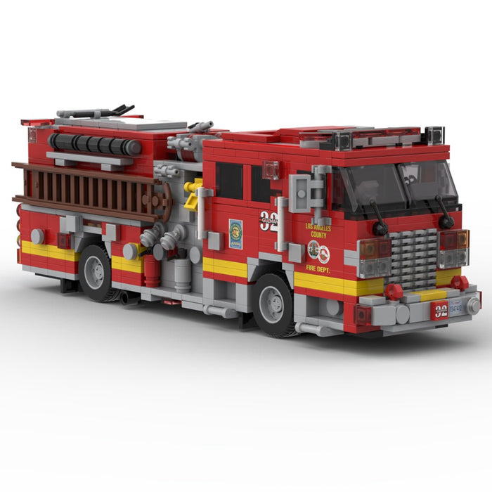 MOC-256293 2018 KME Predator Severe Fire Engine LACoFD Building Blocks-LesDiy-MOC-