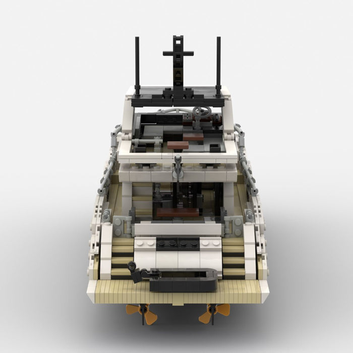MOC-256391 Luxury Flybridge Yacht Building Blocks-LesDiy-MOC-