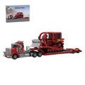 MOC - 257804 Peterbilt 367 + CAT D8R Dozer - L.A County Dozer Team 5 Building Block - LesDiy - MOC -