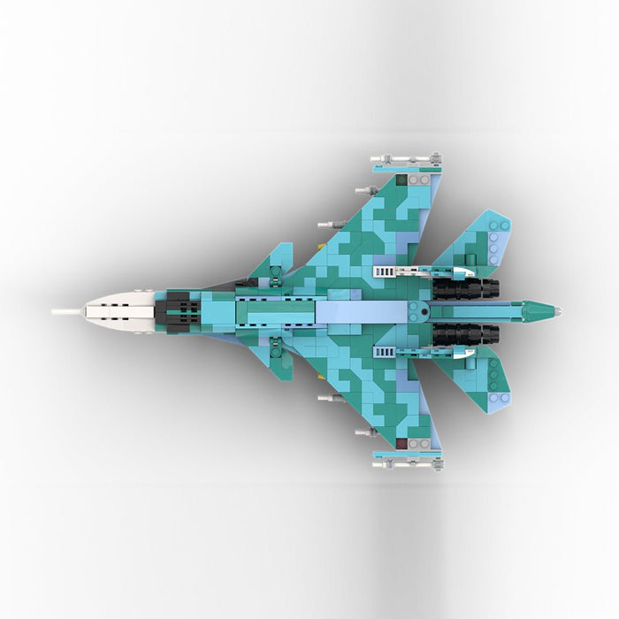 MOC - 258274 Sukhoi Su - 34 Fighter Bomber - 1:70 Scale Building Blocks - LesDiy -