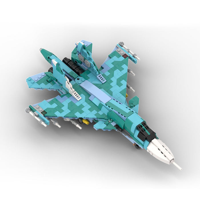 MOC - 258274 Sukhoi Su - 34 Fighter Bomber - 1:70 Scale Building Blocks - LesDiy -