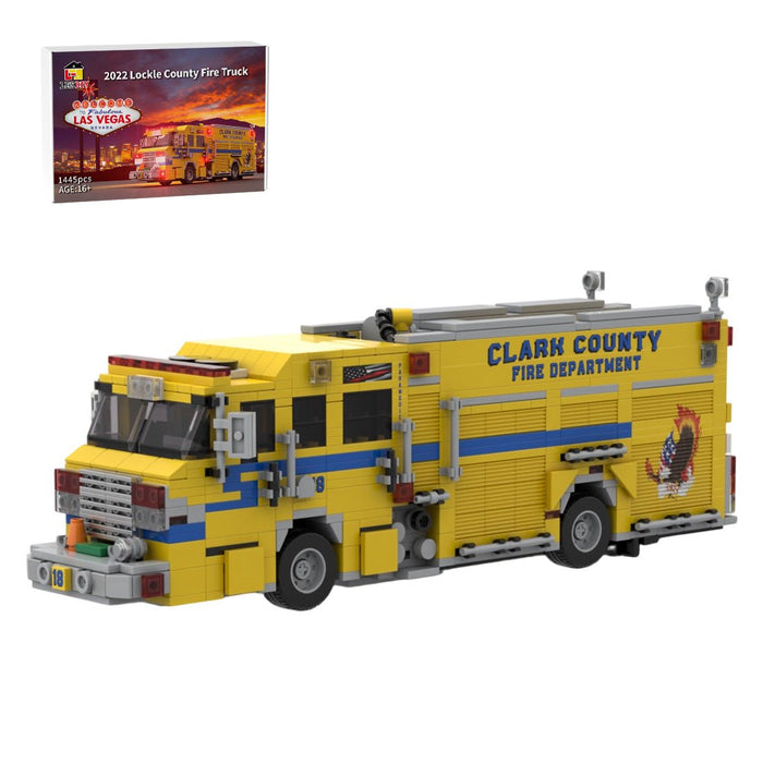 MOC-258516 2022 Pierce Impel PUC Fire Engine Clark County FD Building Blocks-LesDiy-MOC-