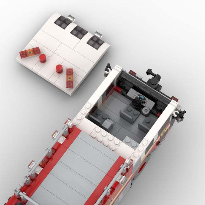 MOC - 259170 Oshkosh Striker 1500 Foam 2 Airport Firetruck / ARFF D.C FD Building Blocks - LesDiy - MOC -