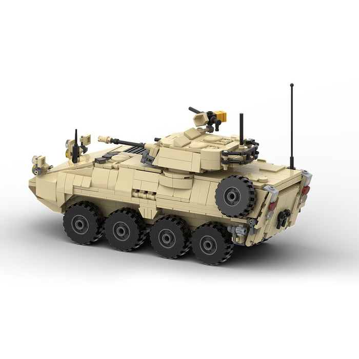 MOC - 259577 8x8 Light Armoured Vehicle - 1:35 Scale Building Blocks - LesDiy - Green