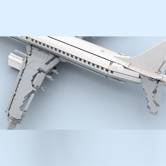 MOC-260620 B737 MAX 8 Airliner Building Blocks-LesDiy-Building Blocks-Unpainted Version