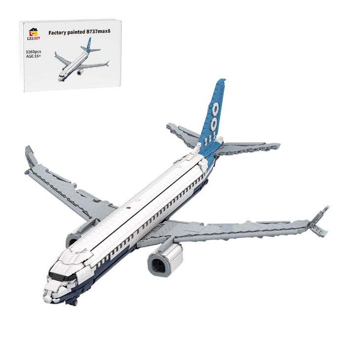 MOC-260620 B737 MAX 8 Airliner Building Blocks-LesDiy-Building Blocks-Factory Livery