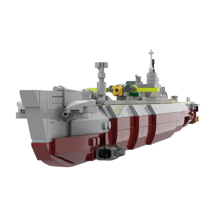 MOC-263474 1:200 Scale IJN I-400 Class Submarine Aircraft Carrier Building Blocks-LesDiy-MOC-