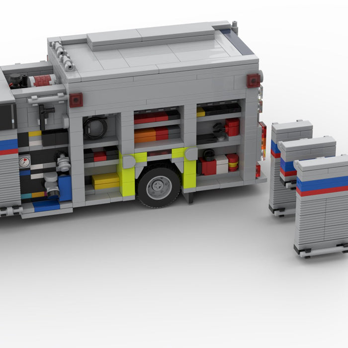 MOC-264164 HME 1871 CAL OES Fire Engine Building Blocks-LesDiy-MOC-