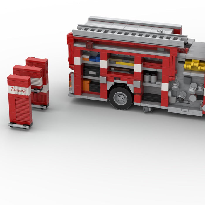 MOC-264607 2019 Pierce Arrow XT Fire Engine SDFR Building Blocks-LesDiy -