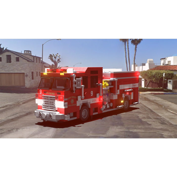 MOC-264607 2019 Pierce Arrow XT Fire Engine SDFR Building Blocks-LesDiy -
