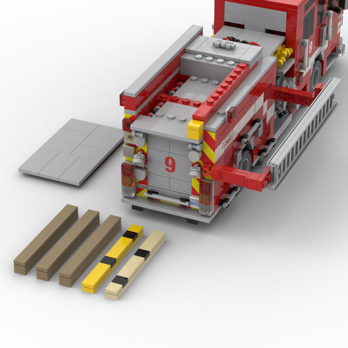 MOC-264607 2019 Pierce Arrow XT Fire Engine SDFR Building Blocks-LesDiy -