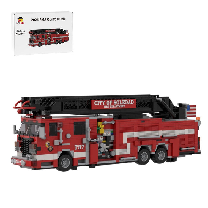 MOC-264720 2024 Smeal-Spartan Gladiator RMA Quint Soledad Truck 37 Building Blocks-LesDiy-MOC-