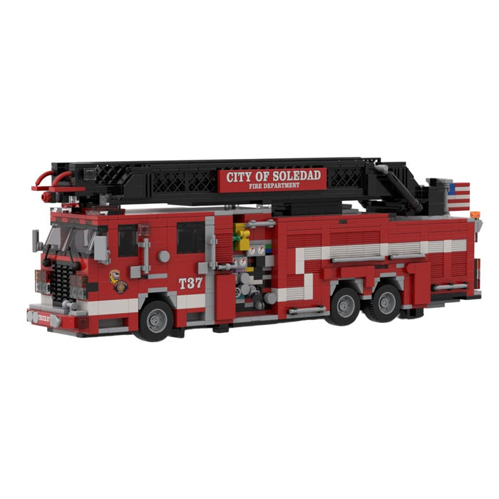 MOC-264720 2024 Smeal-Spartan Gladiator RMA Quint Soledad Truck 37 Building Blocks-LesDiy-MOC-