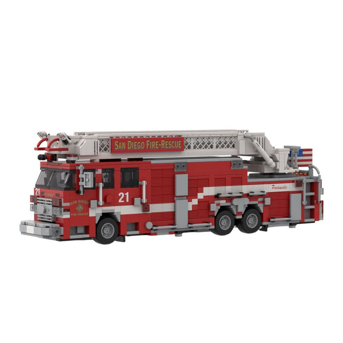 MOC-267135 2016-2017 Pierce Arrow XT Fire Truck RMA SDFR Building Blocks-LesDiy -