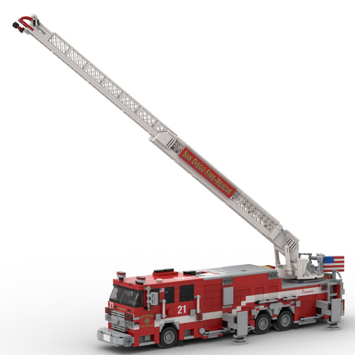 MOC-267135 2016-2017 Pierce Arrow XT Fire Truck RMA SDFR Building Blocks-LesDiy -