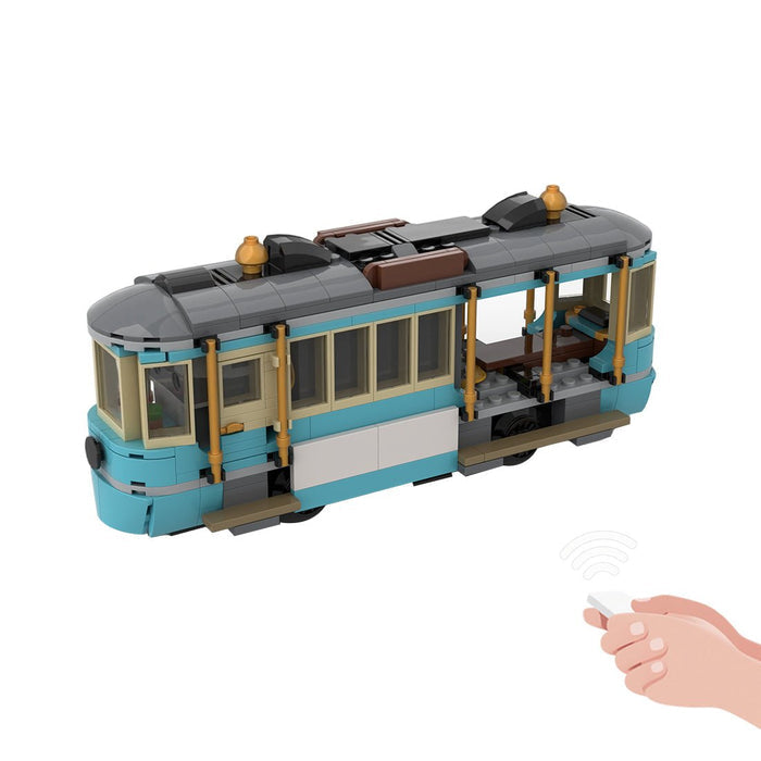 MOC-267158 Classic Beach Tram 60506 Motorized Building Blocks-LesDiy-Locomotive-