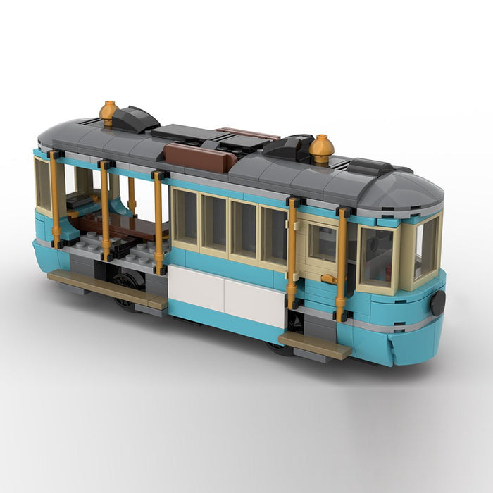MOC-267158 Classic Beach Tram 60506 Motorized Building Blocks-LesDiy-Locomotive-