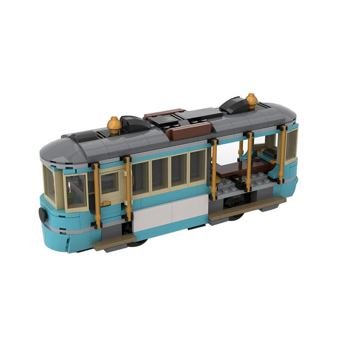 MOC-267158 Classic Beach Tram 60506 Motorized Building Blocks-LesDiy-Locomotive-