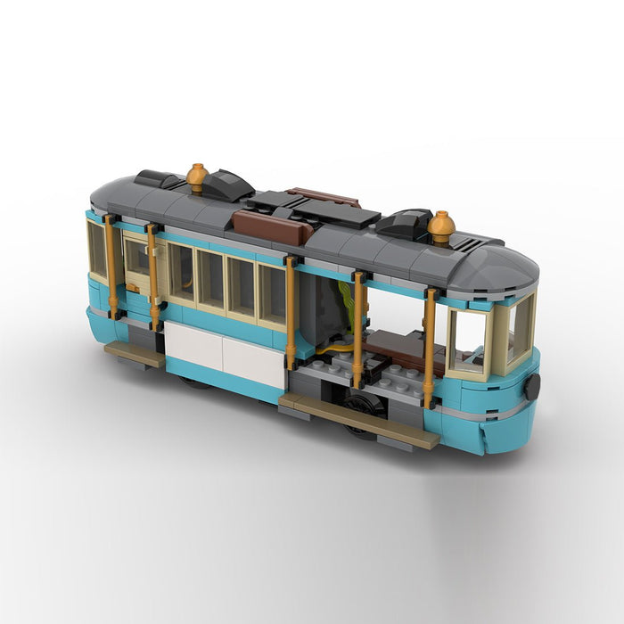 MOC-267158 Classic Beach Tram 60506 Motorized Building Blocks-LesDiy-Locomotive-