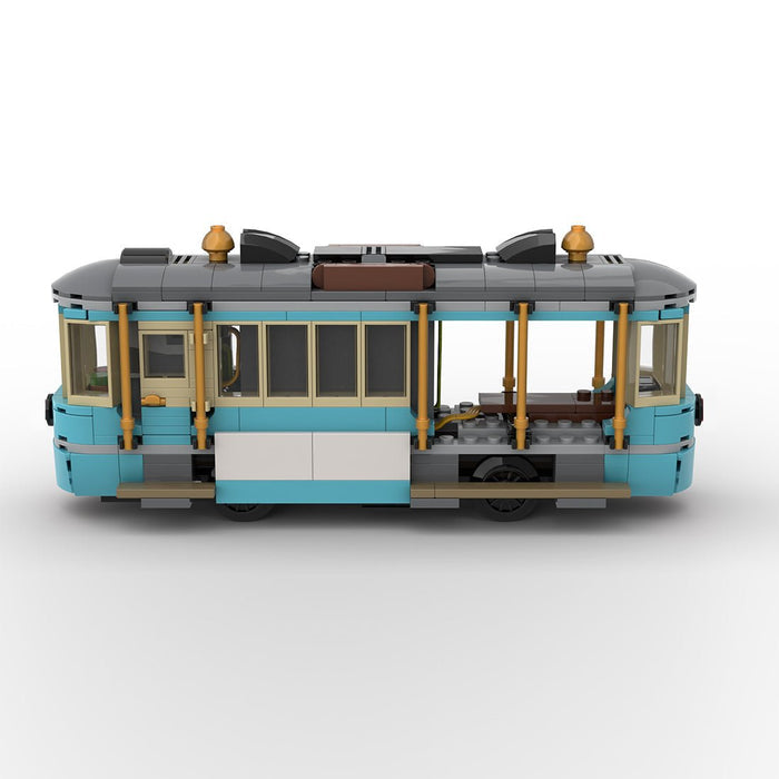 MOC-267158 Classic Beach Tram 60506 Motorized Building Blocks-LesDiy-Locomotive-