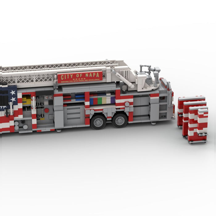 MOC-268463 2012 Pierce Velocity Fire Truck Napa City Truck 1 Building Blocks-LesDiy -
